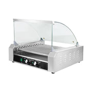 CZ-11 electric hot dog roller grill with glass panel, 11 rollers