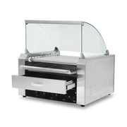 CZ-11 electric hot dog roller grill with glass panel, 11 rollers