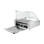 CZ-11 electric hot dog roller grill with glass panel, 11 rollers