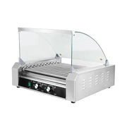 CZ-11 electric hot dog roller grill with glass panel, 11 rollers