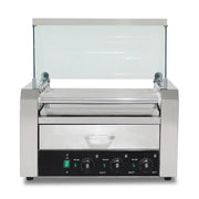 CZ-11 electric hot dog roller grill with glass panel, 11 rollers