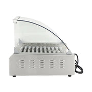 CZ-11 electric hot dog roller grill with glass panel, 11 rollers