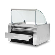 CZ-11 electric hot dog roller grill with glass panel, 11 rollers