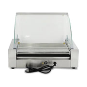 CZ-9 nine-roller hot dog roller grill with timer, stainless steel