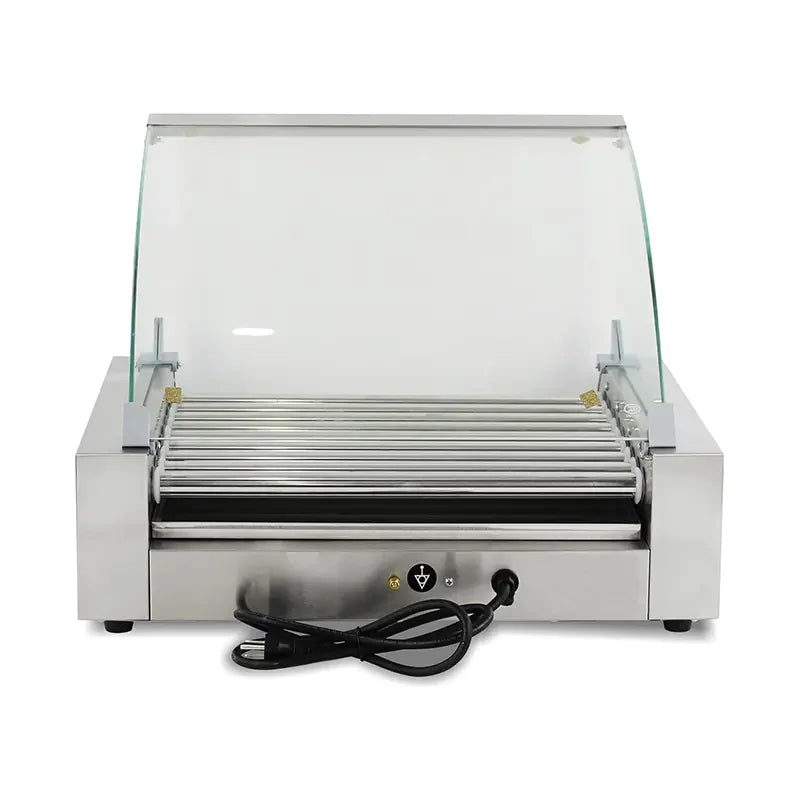 CZ-9 nine-roller hot dog roller grill with timer, stainless steel