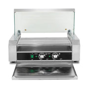 CZ-9 nine-roller hot dog roller grill with timer, stainless steel