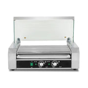 CZ-9 nine-roller hot dog roller grill with timer, stainless steel
