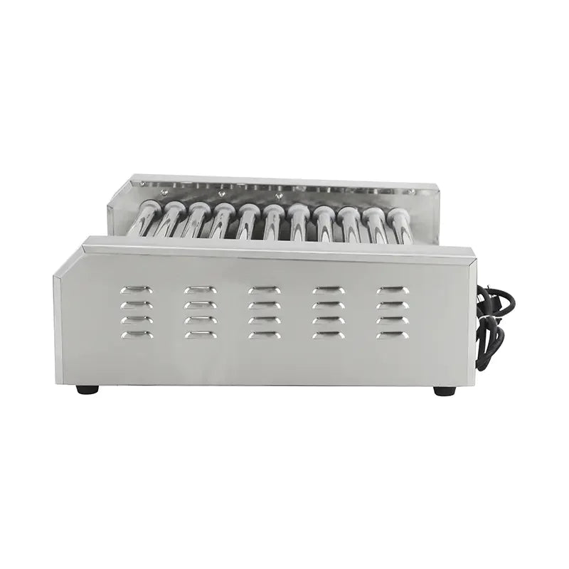 KG-14T electric hot dog roller grill, 14 rollers, stainless steel
