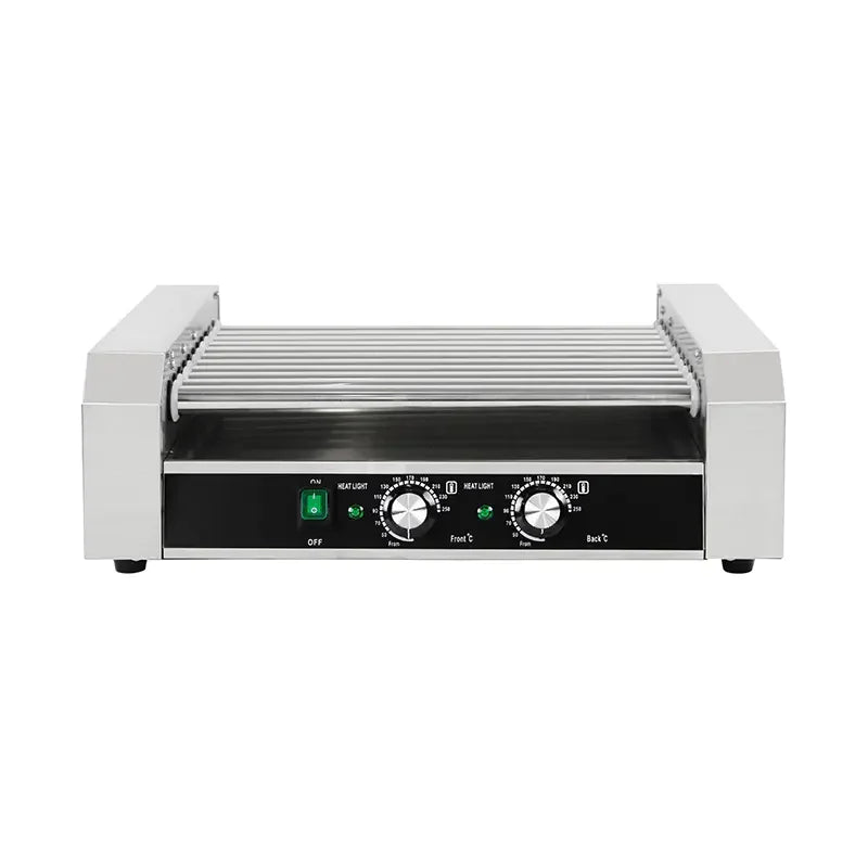 KG-14T electric hot dog roller grill, 14 rollers, stainless steel