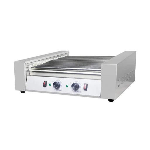 KG-14T electric hot dog roller grill, 14 rollers, stainless steel