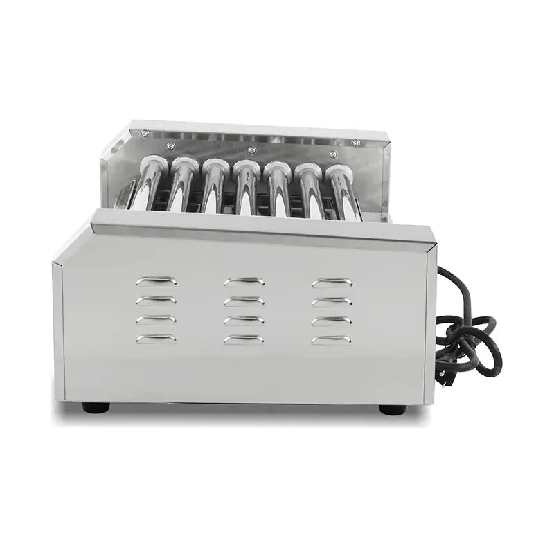 KG-14T electric hot dog roller grill, 14 rollers, stainless steel