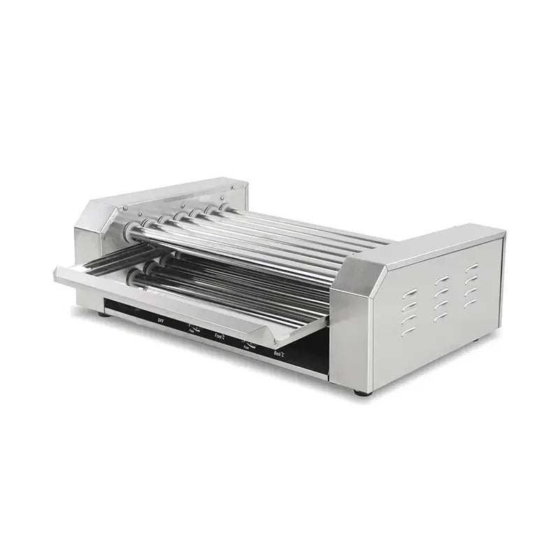 KG-7 electric hot dog roller grill, 7 rollers, stainless steel