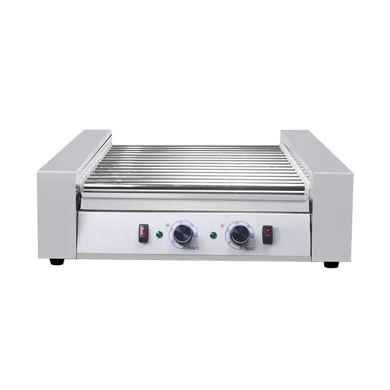 KG-9W electric hot dog roller grill with cover, 9 rollers
