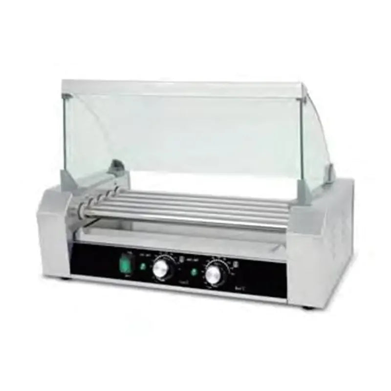 CZ-5 electric hot dog roller grill with glass panel, 5 rollers
