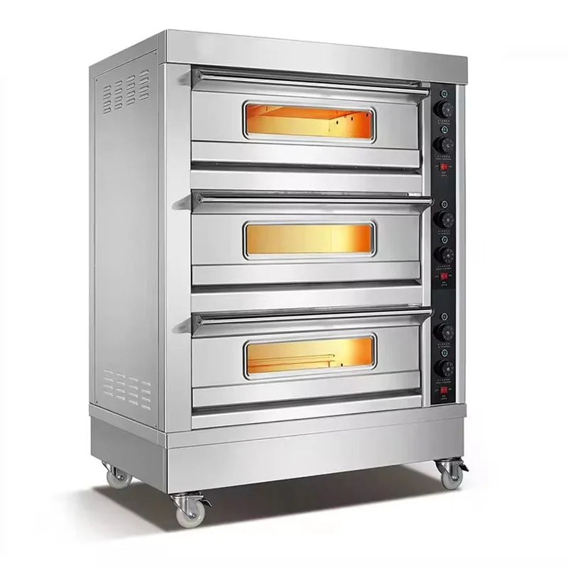 EO-303D three-deck electric pizza oven 3 trays
