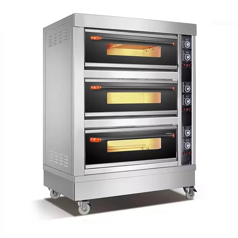 EO-306DE three-deck electric pizza oven 6 trays