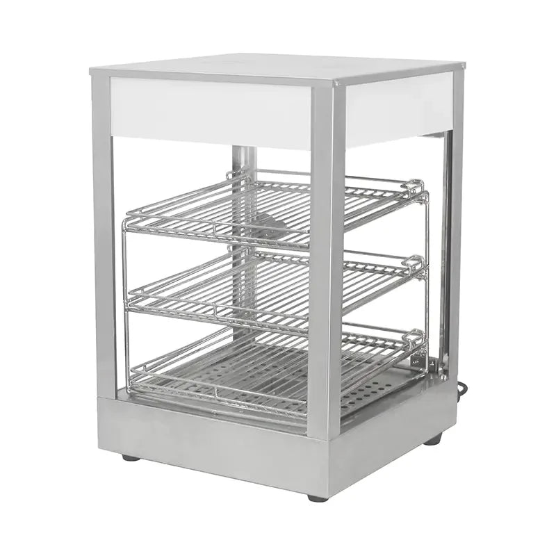 ZSG-350 three-layer compact heated food display showcase, glass front