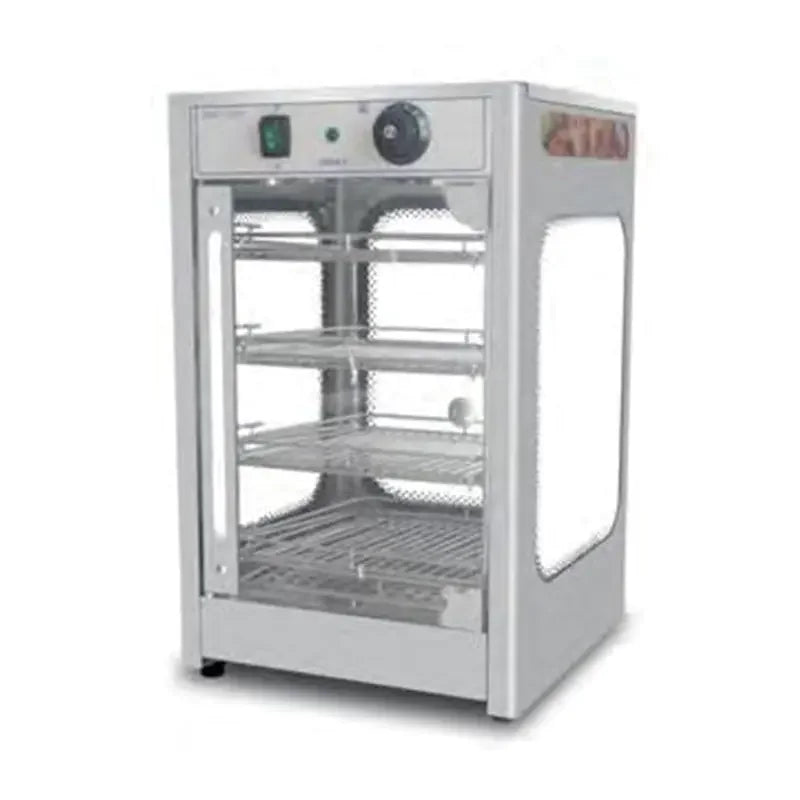 ZSG-350A square-glass hot food display warmer, stainless steel