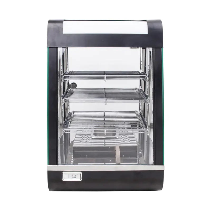 ZSG-604 three-layer heated food display showcase, black painted body