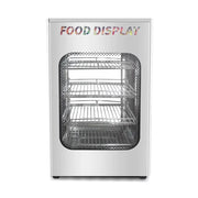 ZSG-700A square-glass hot food display warmer, stainless steel