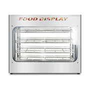 ZSG-700A square-glass hot food display warmer, stainless steel