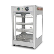ZSG-700A square-glass hot food display warmer, stainless steel