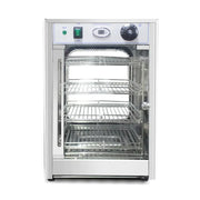 ZSG-700A square-glass hot food display warmer, stainless steel
