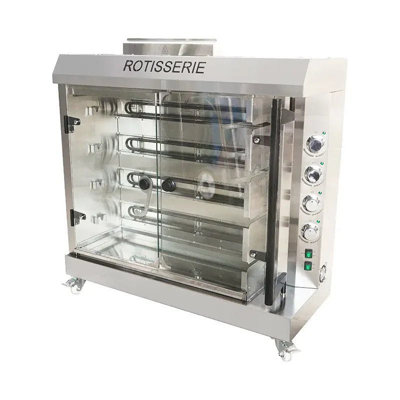 KJL-4G gas commercial chicken rotisserie in stainless steel