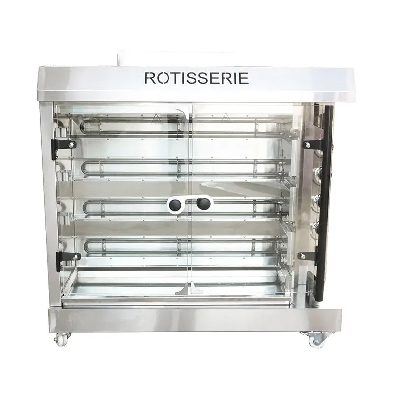 KJL-4G gas commercial chicken rotisserie in stainless steel