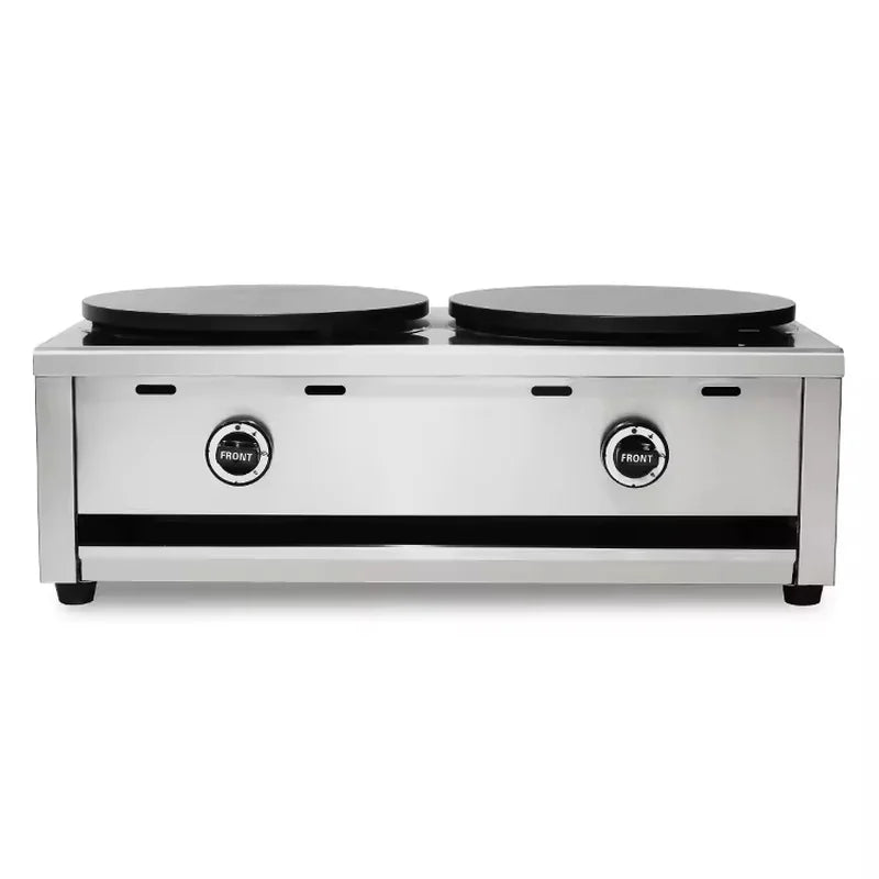 WXL-35-2 double 400mm gas crepe maker, cast-iron plates