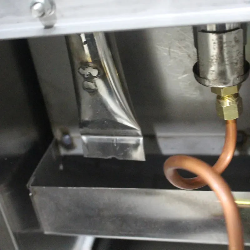 GZL-10 single-tank commercial gas deep fryer, stainless steel