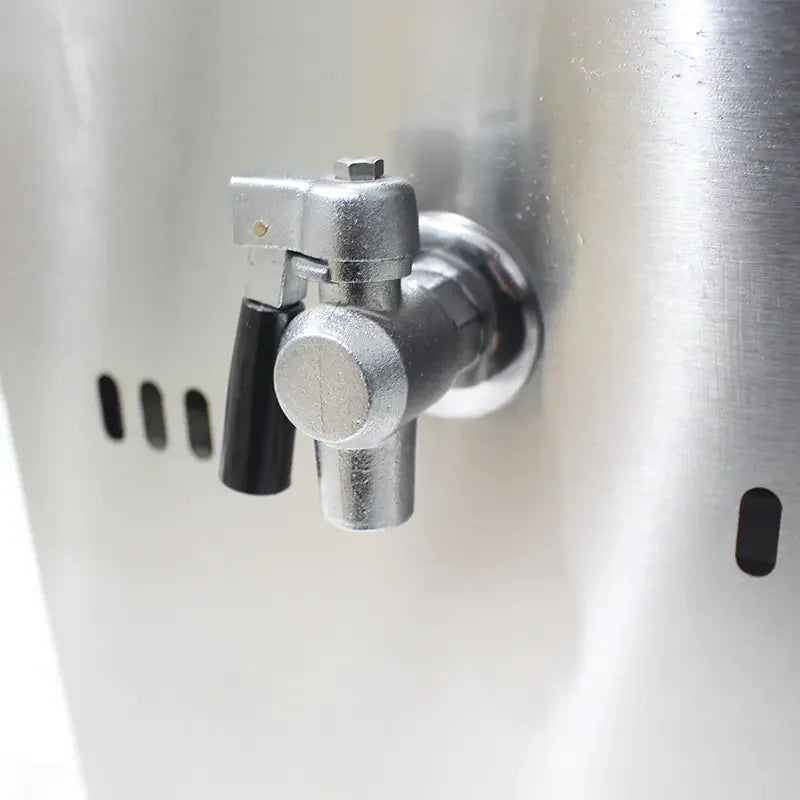 GZL-10 single-tank commercial gas deep fryer, stainless steel