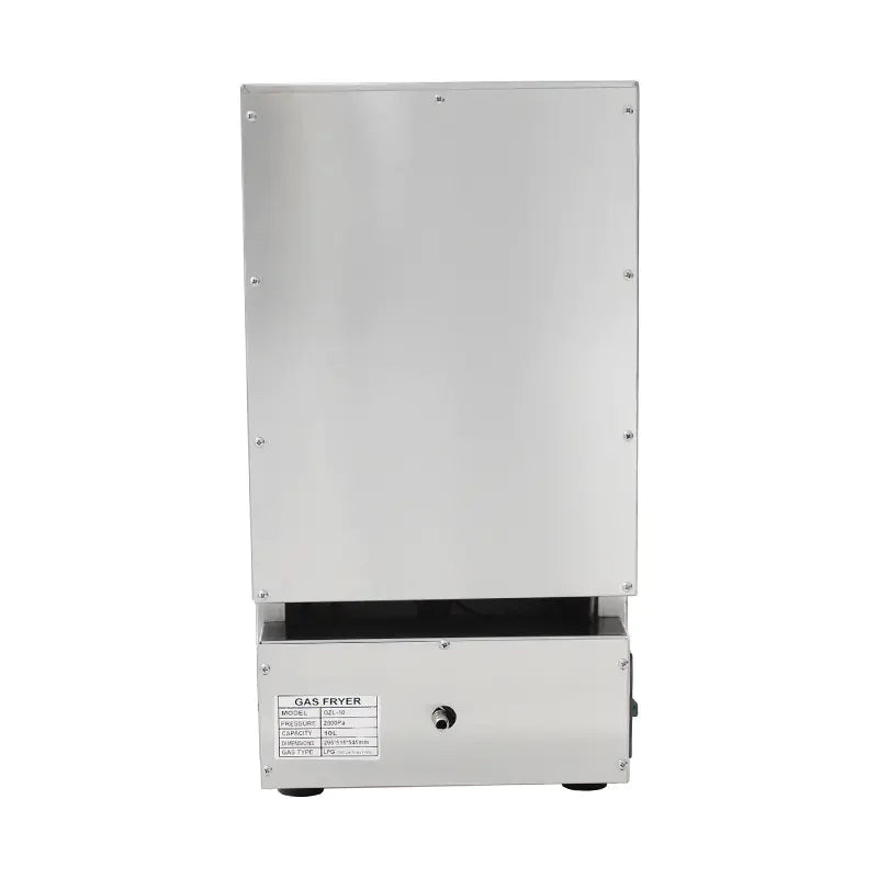 GZL-10 single-tank commercial gas deep fryer, stainless steel