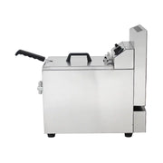 GZL-10 single-tank commercial gas deep fryer, stainless steel