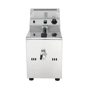 GZL-10 single-tank commercial gas deep fryer, stainless steel