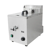 GZL-10L single-tank commercial gas deep fryer, stainless steel