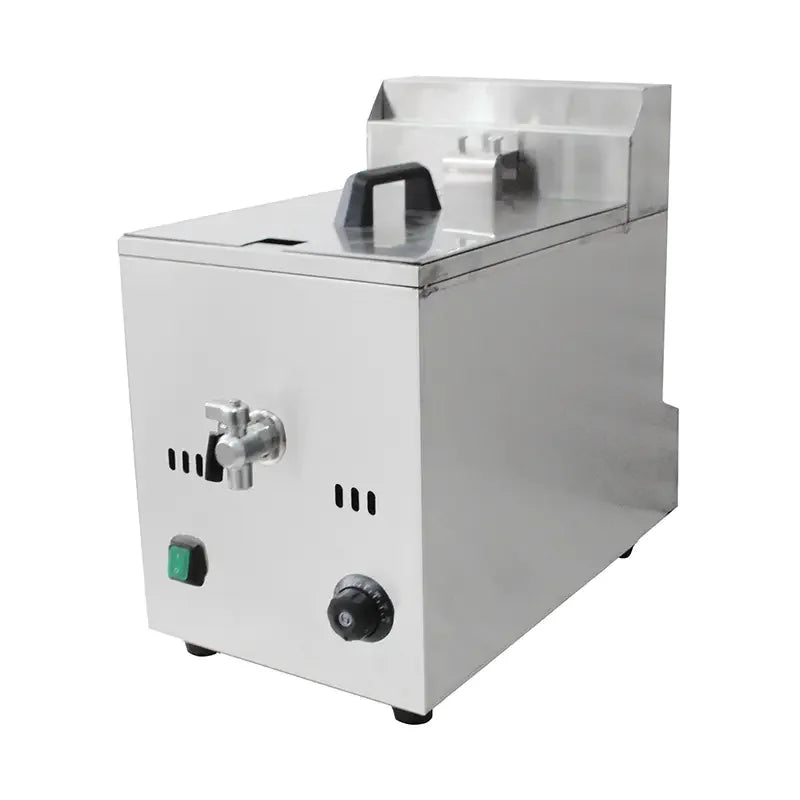 GZL-10L single-tank commercial gas deep fryer, stainless steel