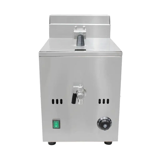GZL-10L single-tank commercial gas deep fryer, stainless steel