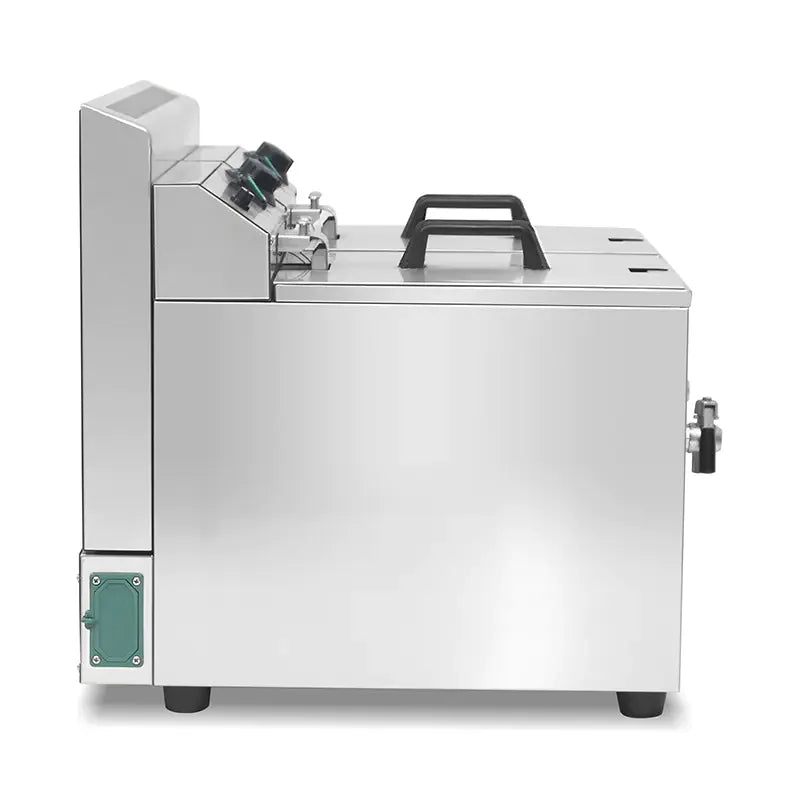 GZL-20 twin-tank commercial gas deep fryer, stainless steel