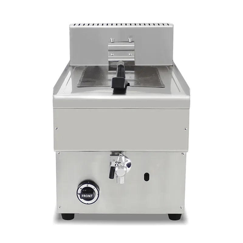 GZL-25 single-tank commercial gas deep fryer, stainless steel