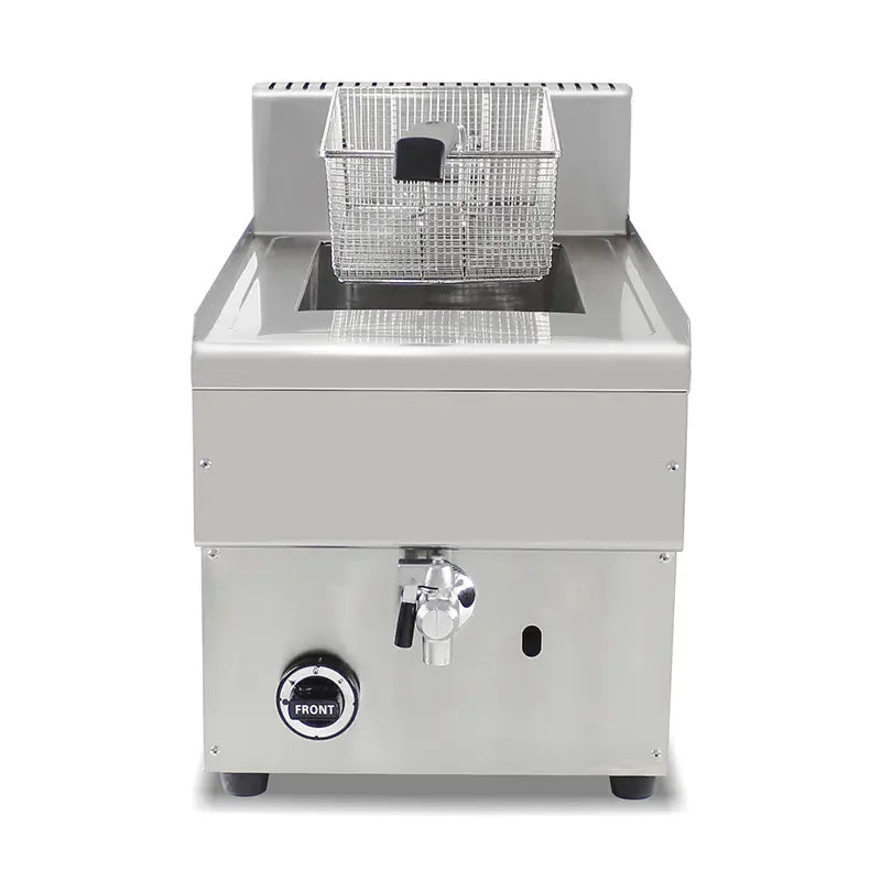 GZL-25 single-tank commercial gas deep fryer, stainless steel