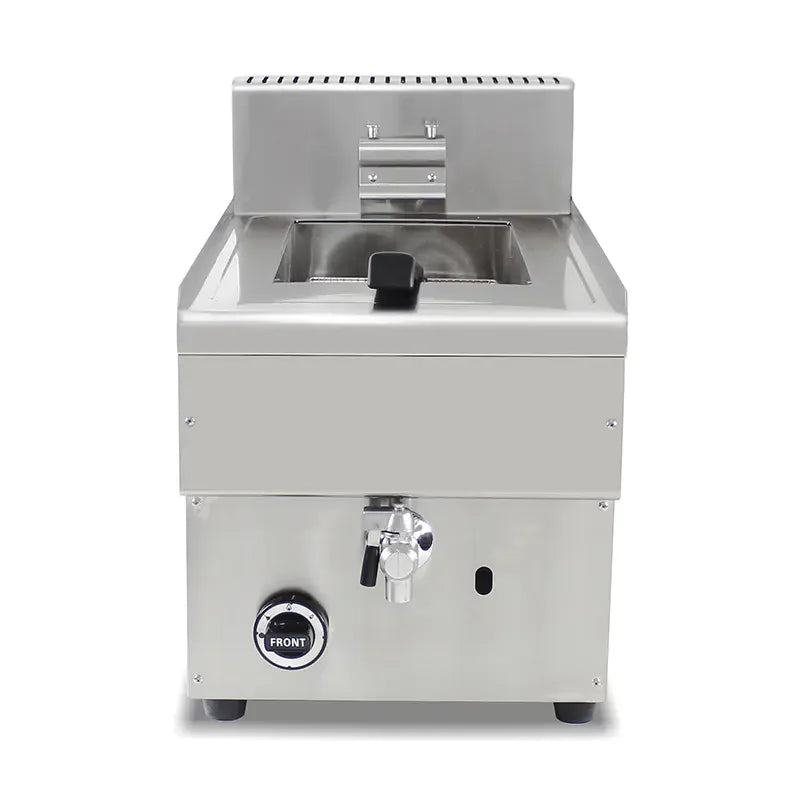 GZL-25 single-tank commercial gas deep fryer, stainless steel