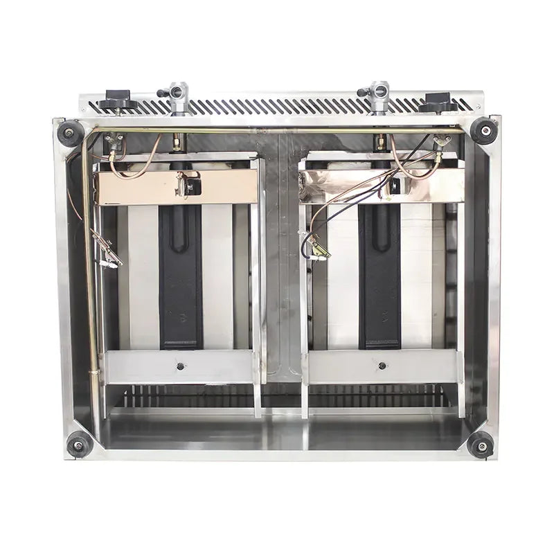 GZL-50 twin-tank commercial gas deep fryer, stainless steel