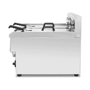 GZL-50 twin-tank commercial gas deep fryer, stainless steel