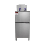 GZL-92 floor-standing twin-tank four-basket gas deep fryer, stainless steel