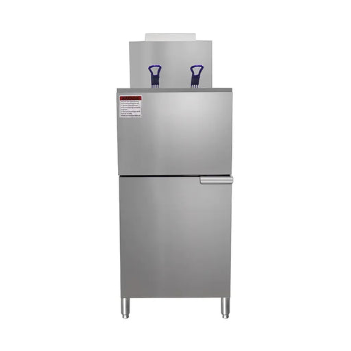 GZL-92 floor-standing twin-tank four-basket gas deep fryer, stainless steel