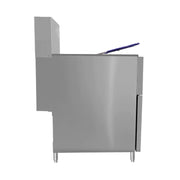 GZL-92 floor-standing twin-tank four-basket gas deep fryer, stainless steel
