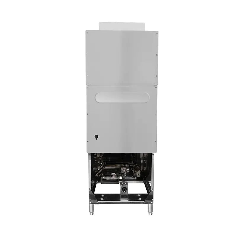 GZL-92 floor-standing twin-tank four-basket gas deep fryer, stainless steel