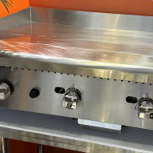 CP-G24-M commercial 2-burner flat-top gas griddle, stainless steel