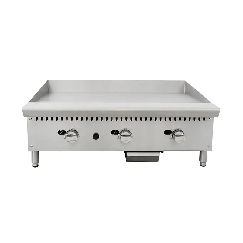 CP-G36-M commercial 3-burner flat-top gas griddle, stainless steel